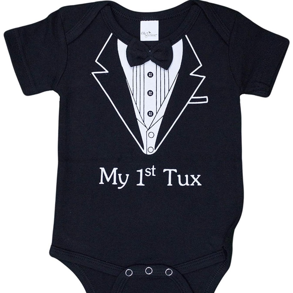 My First Tux newborn baby boy Onesie snap onepiece